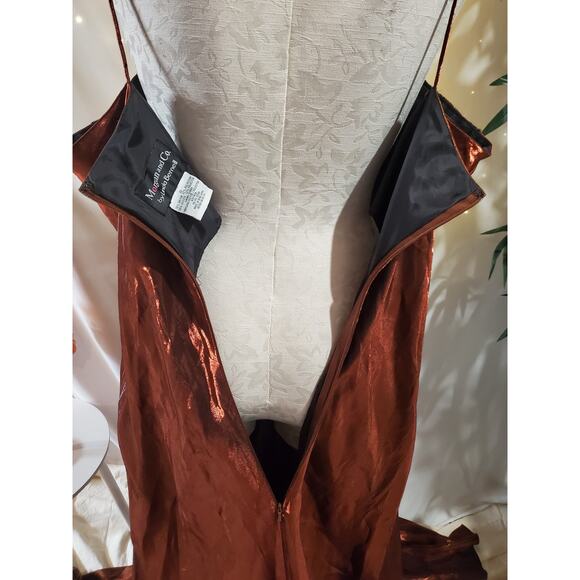 Vtg Morgan and Co Split Empire Waist Gown Dress 22 Fairy Grunge Whimsigoth Prom - Picture 8 of 14